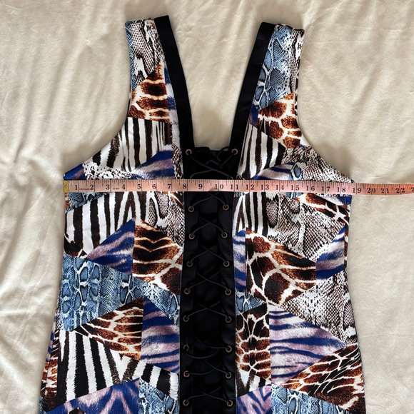 Thalia Sodi Animal Print Mini Dress Size XL - Picture 4 of 7